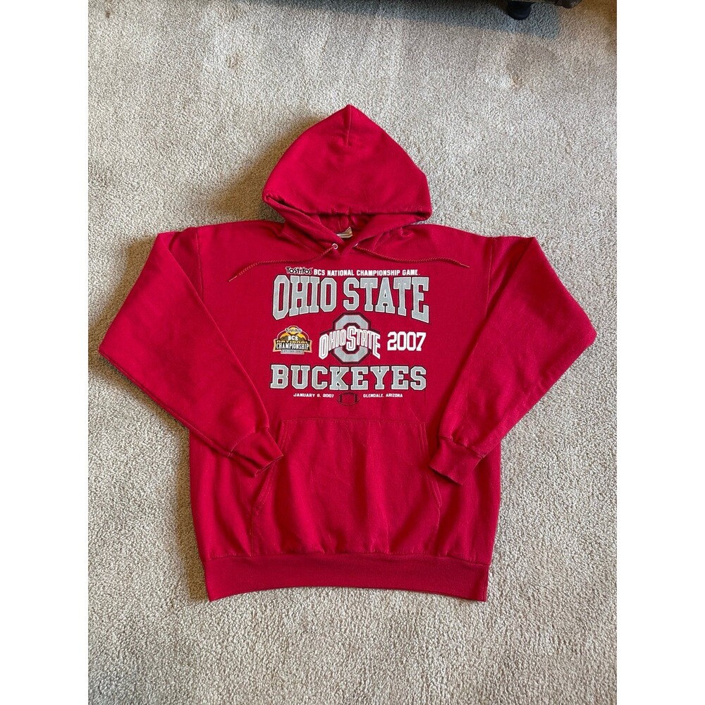 Ohio State Buckeyes Football 2007 National Champions Men’s Hoodie Size Large